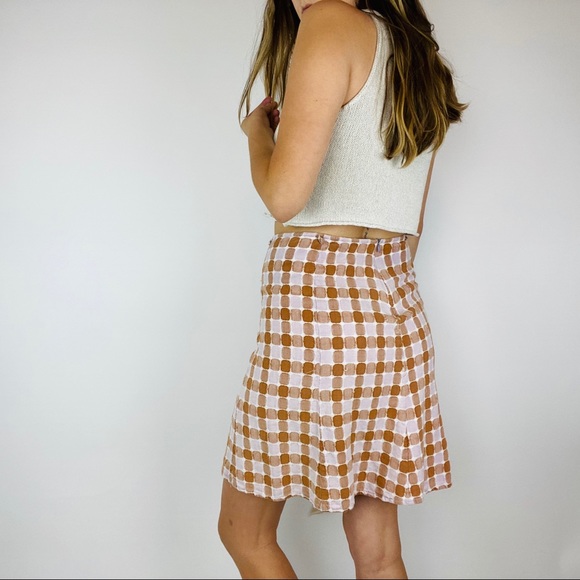 Free People gingham style colorful skirt - Picture 5 of 6